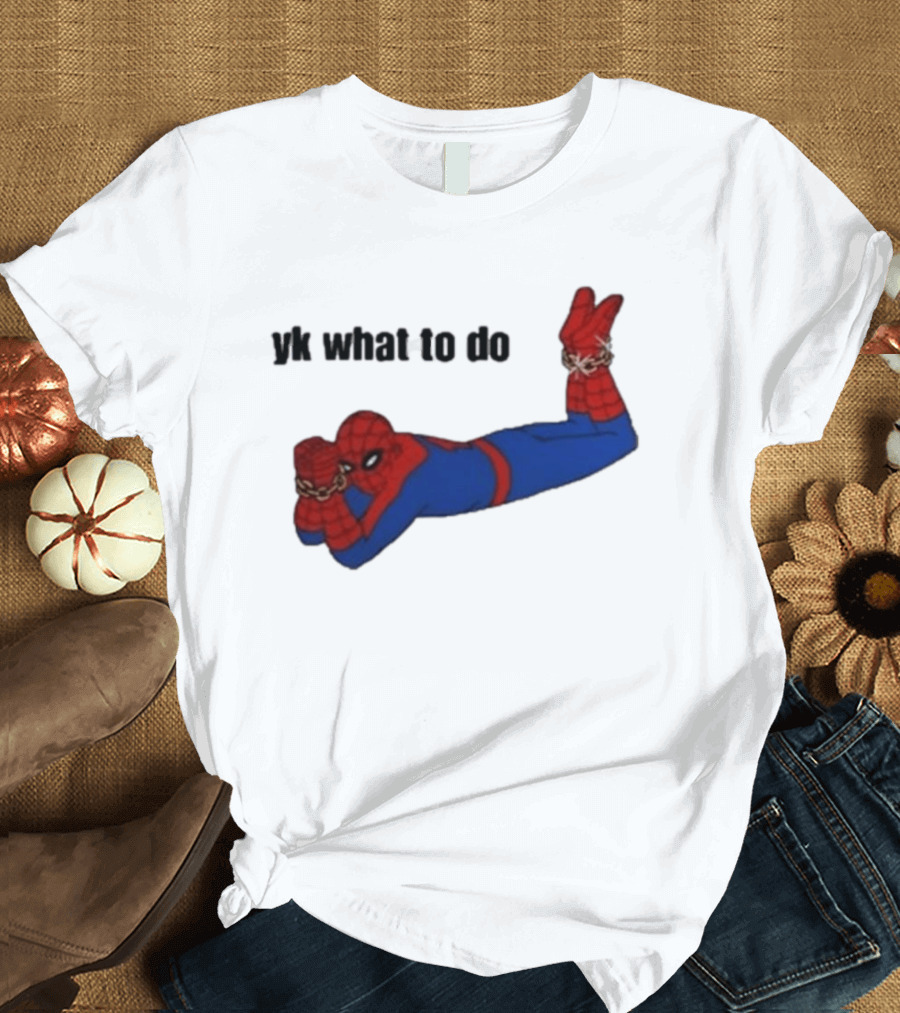 Spooderman YK What To Do Meme T-Shirt