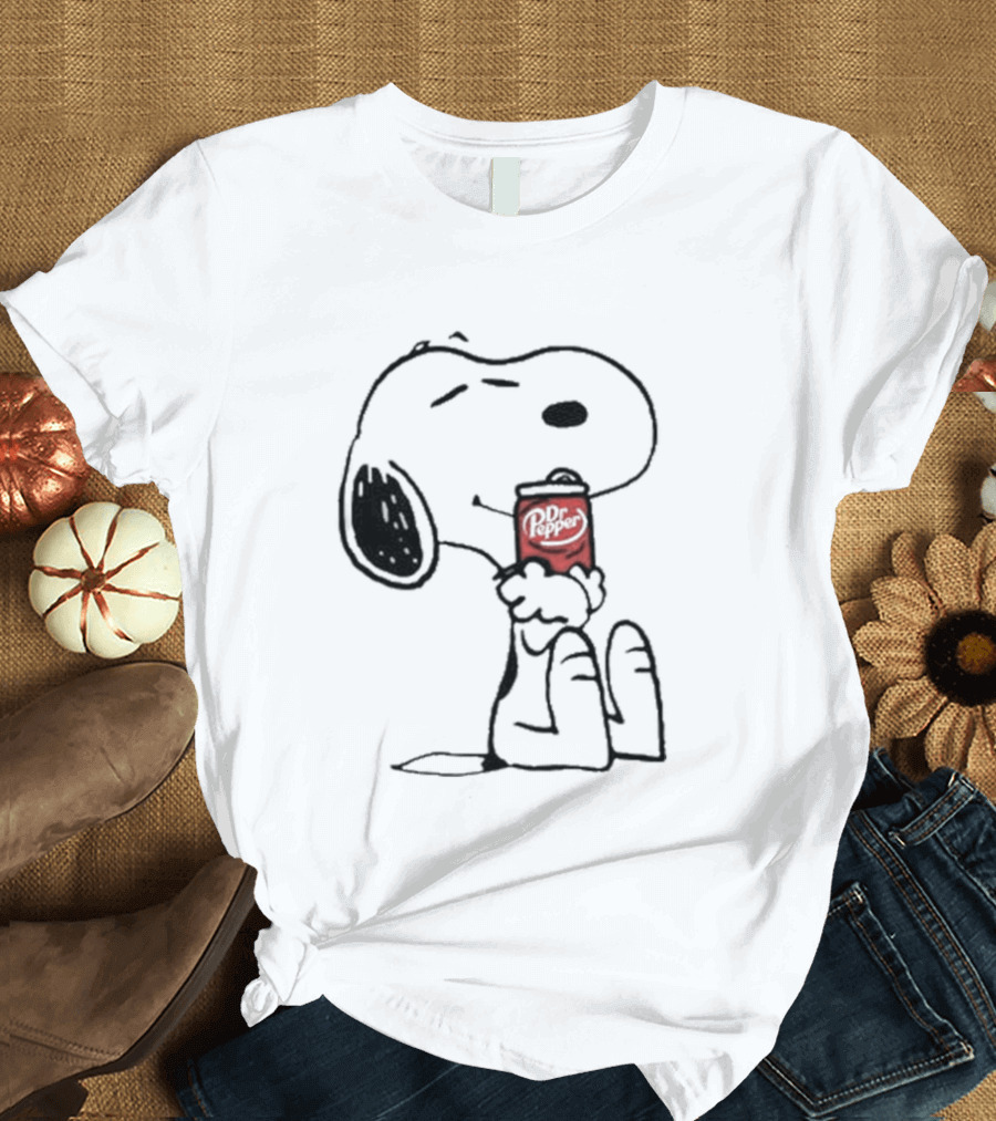 Snoopy Hugging Dr Pepper Can T-Shirt