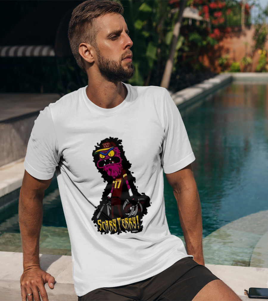 Washington Commanders Scary Terry McLaurin 17 Terrifying Terry T-Shirt