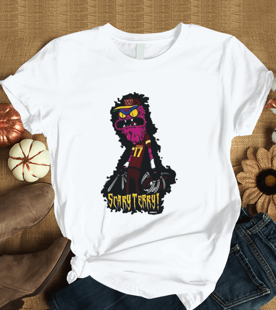 Washington Commanders Scary Terry McLaurin 17 Terrifying Terry T-Shirt