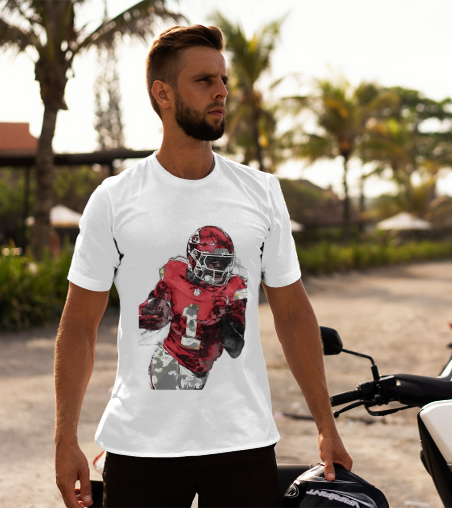 Kansas City Chiefs Xavier Worthy Football Player Number One T-Shirt