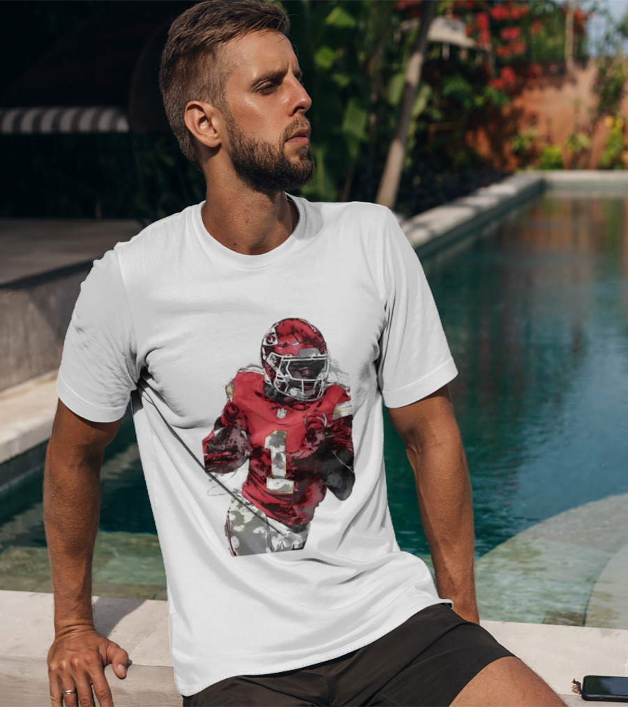 Kansas City Chiefs Xavier Worthy Football Player Number One T-Shirt