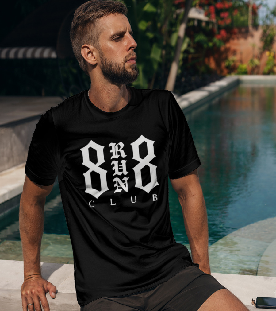 8 Run 8 Club Athletic Fitness Running T-Shirt