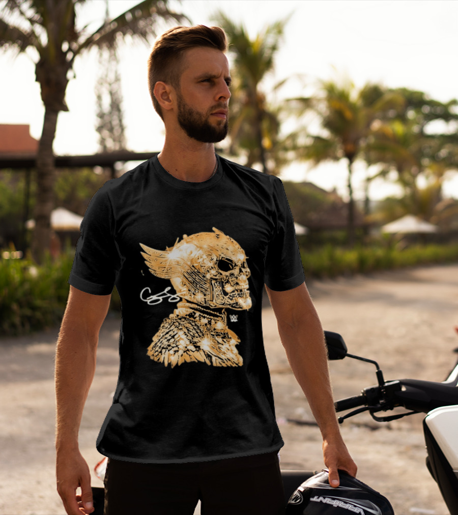 WWE Cody Rhodes American Nightmare Golden Skull T-Shirt