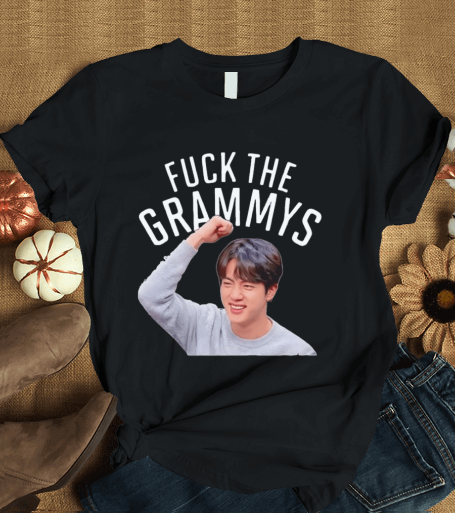 Jin BTS Fuck The Grammys K Pop Bangtan Boys Fandom T-Shirt