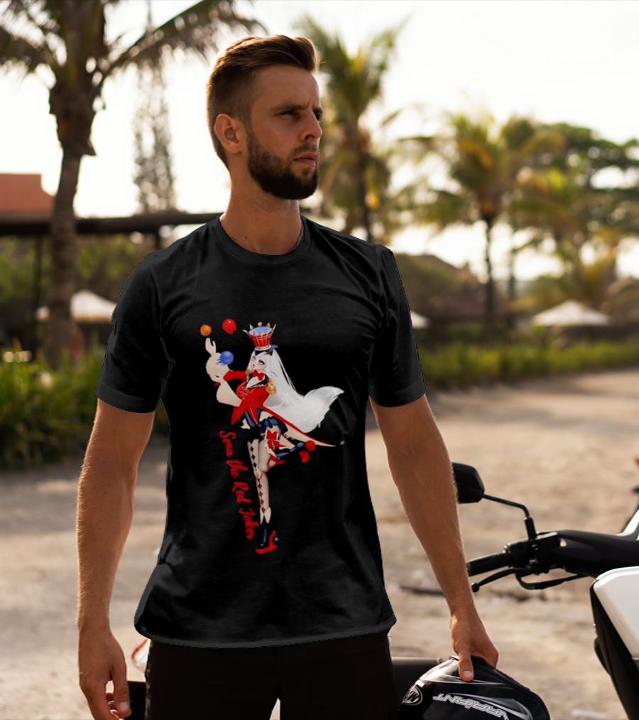 Sena The Red Joker Anime Jester Character With Crown And Juggling Balls T-Shirt