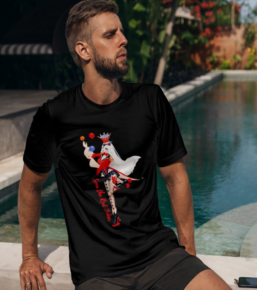 Sena The Red Joker Anime Jester Character With Crown And Juggling Balls T-Shirt