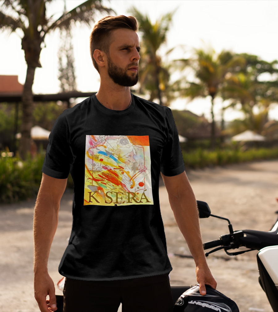 K Será Colorful Abstract Face Expression T-Shirt
