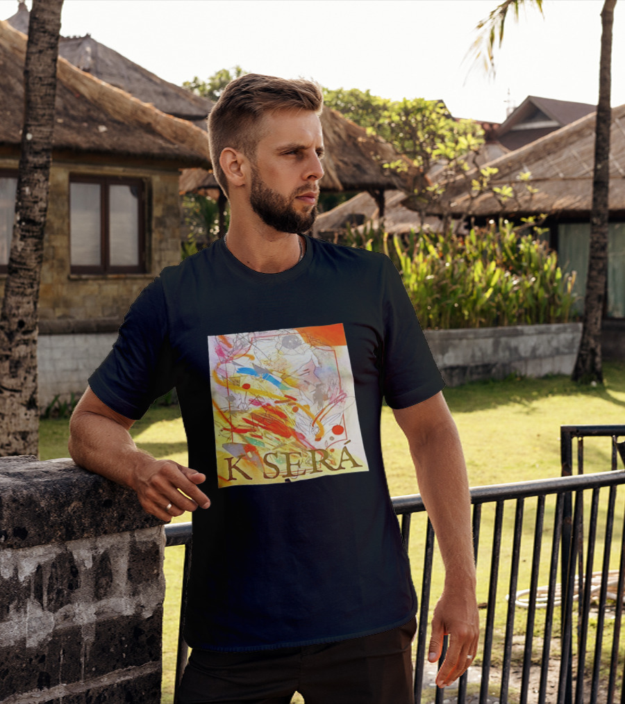 K Será Colorful Abstract Face Expression T-Shirt