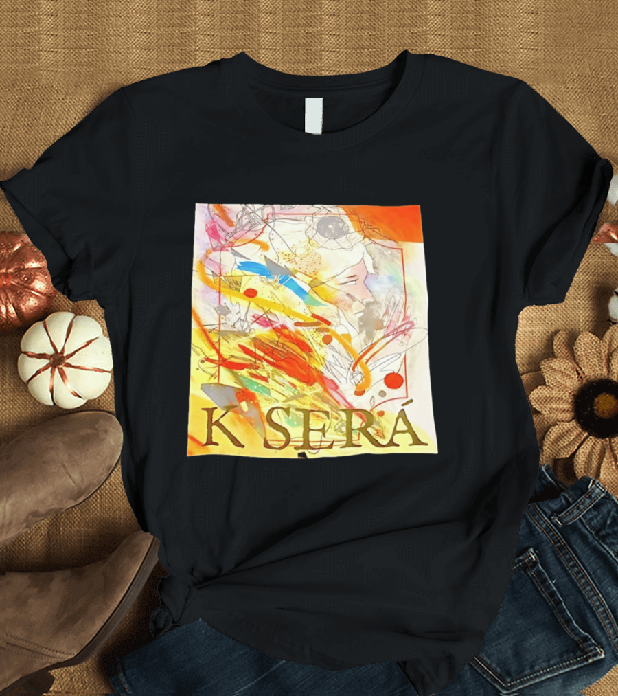 K Será Colorful Abstract Face Expression T-Shirt