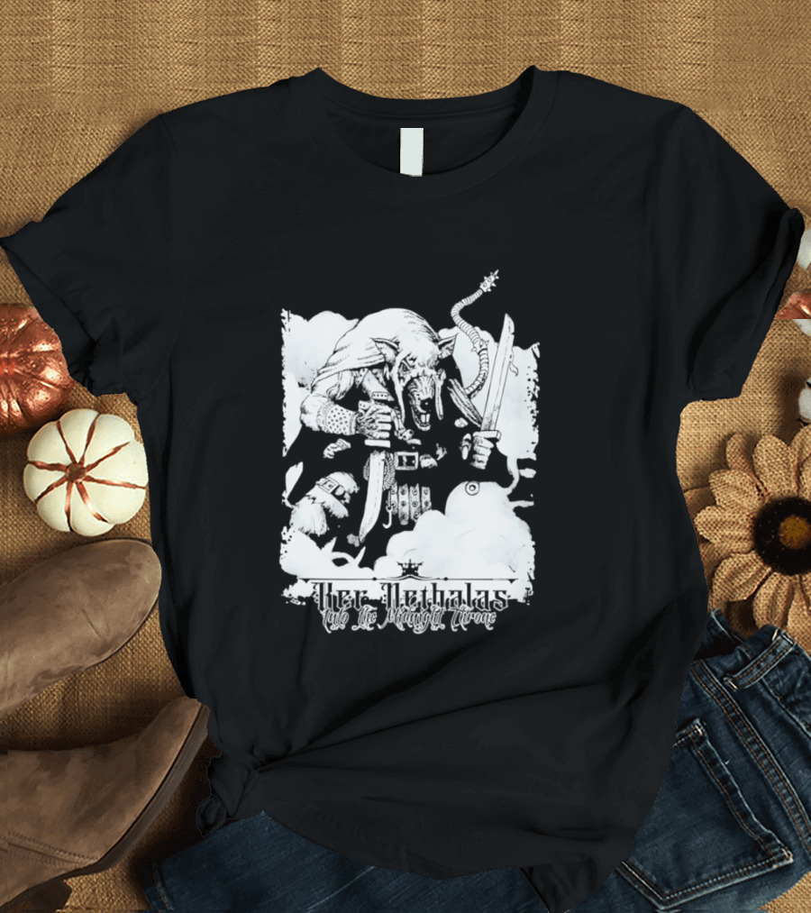 Ker Nethalas Into The Midnight Throne Rat Warrior Sword And Dagger Creature T-Shirt