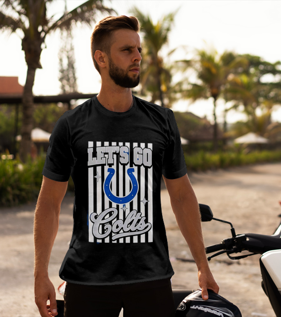 Let's Go Indianapolis Colts Football Colts Horseshoe T-Shirt