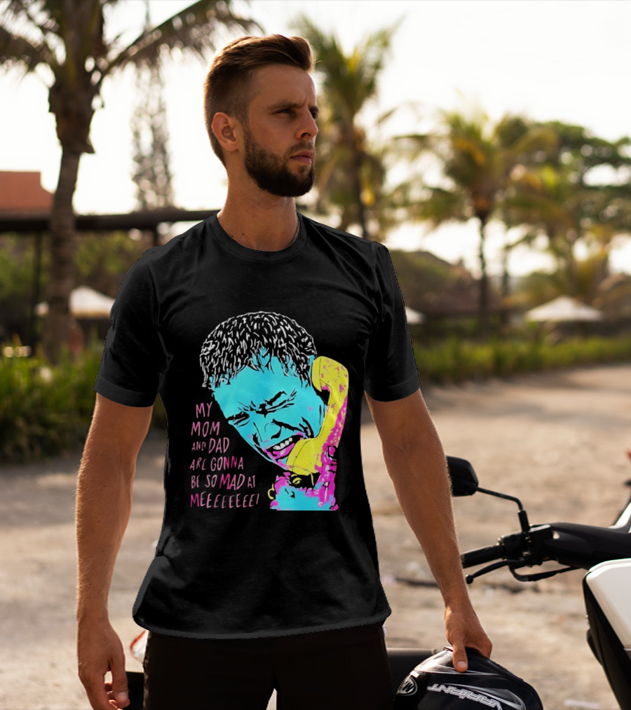 My Mom And Dad Are Gonna Be So Mad At Me Kevin McCallister Home Alone Phone Scene Retro Pop T-Shirt