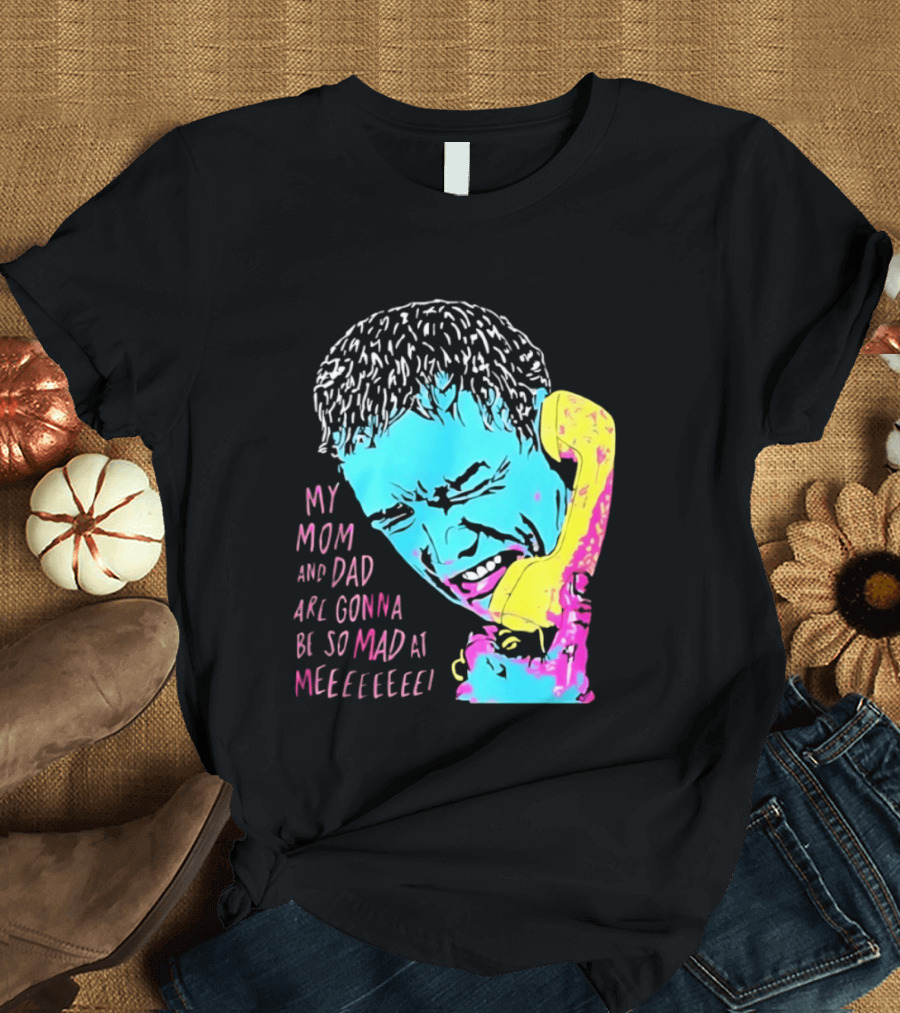 My Mom And Dad Are Gonna Be So Mad At Me Kevin McCallister Home Alone Phone Scene Retro Pop T-Shirt
