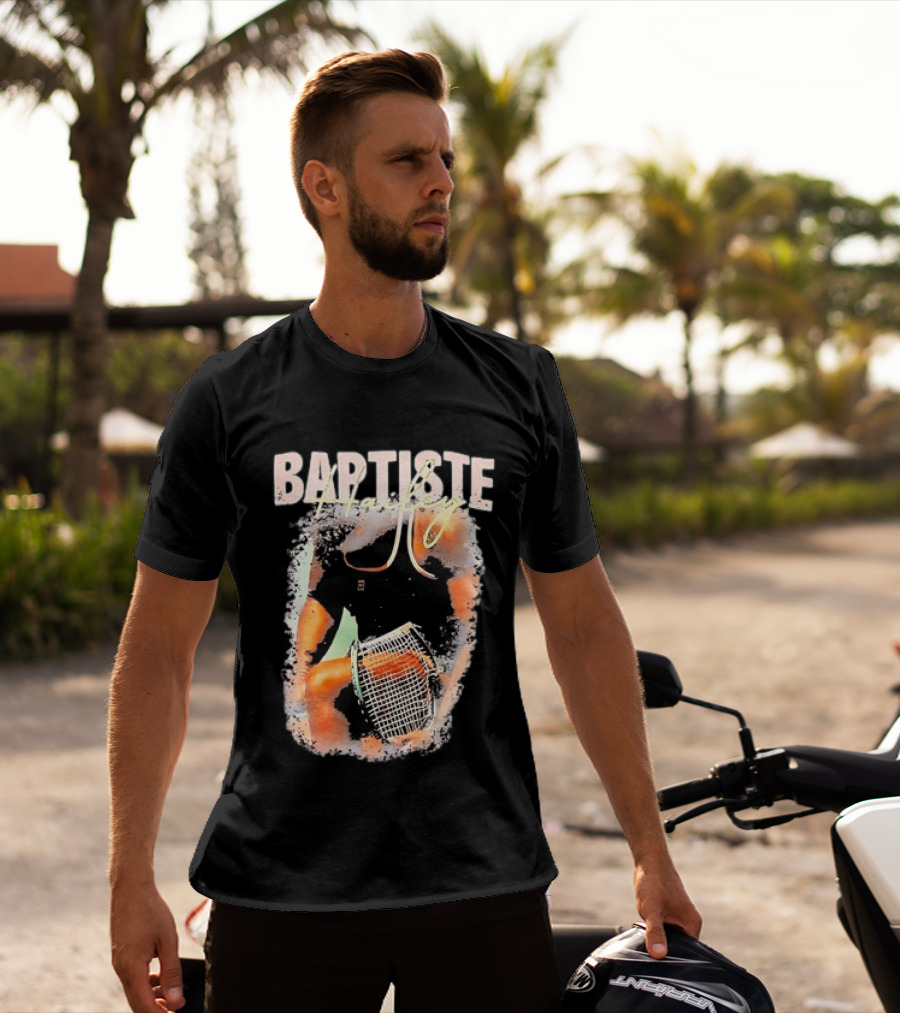 Baptiste Hailey Tennis Player With Racket T-Shirt