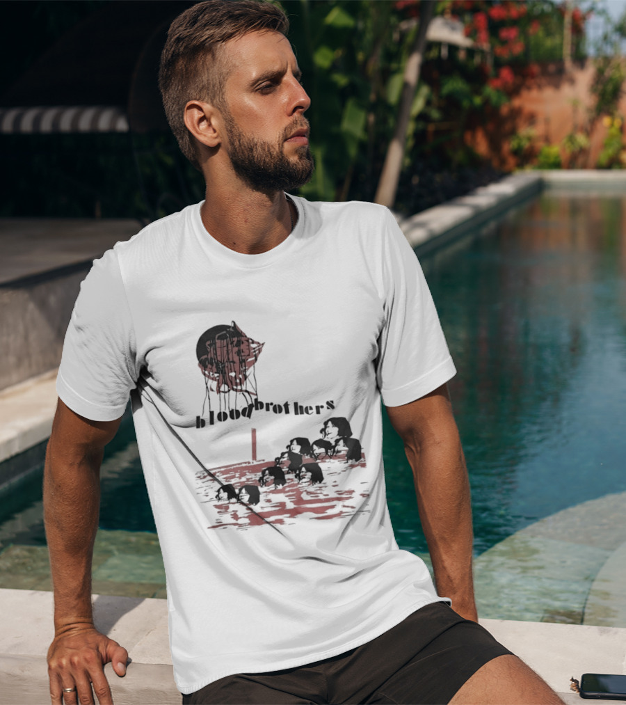 Blood Brothers Musical West End Willy Russell Dripping Red Moon T-Shirt
