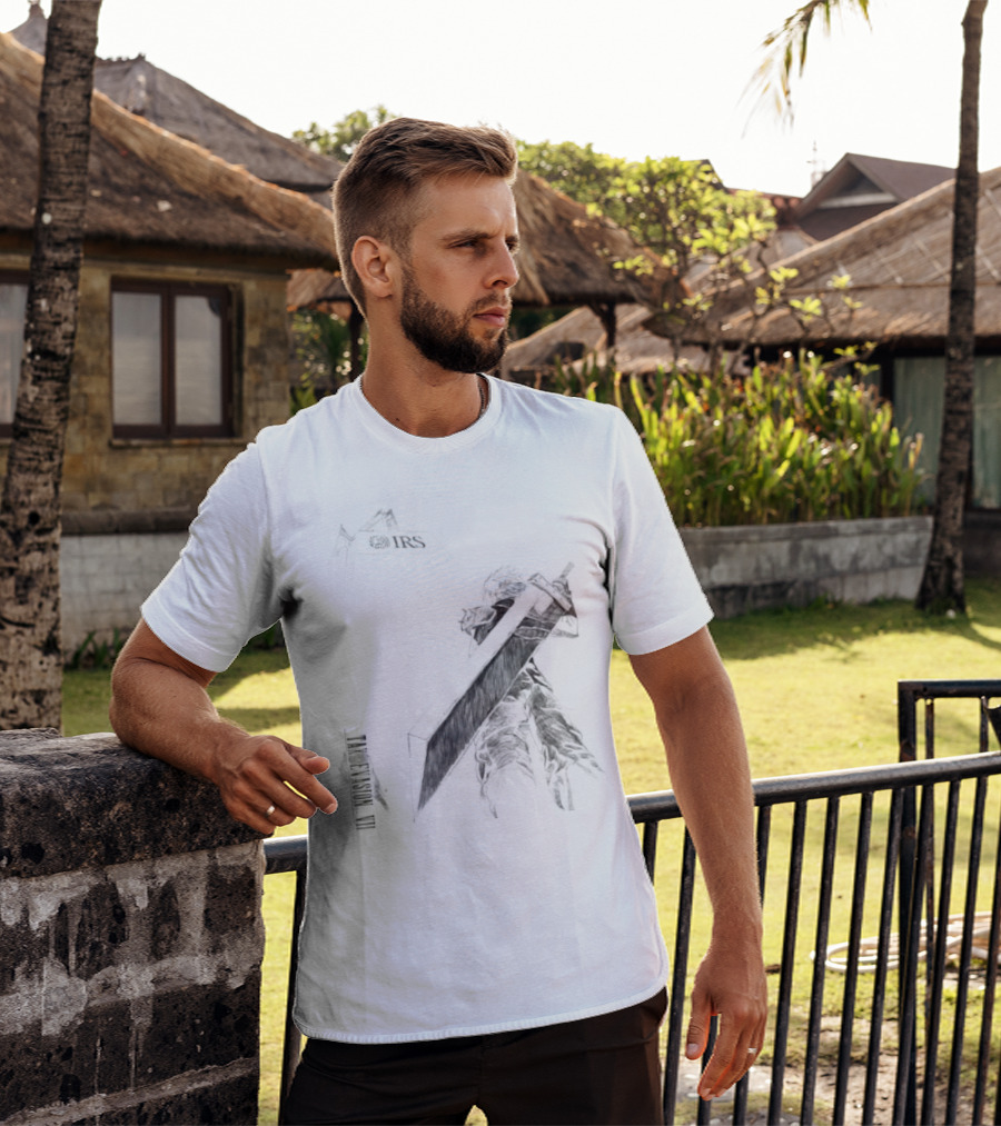 Cloud Strife Final Fantasy VII Tax Evasion IRS T-Shirt