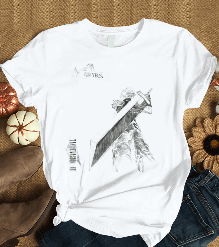 Cloud Strife Final Fantasy VII Tax Evasion IRS T-Shirt