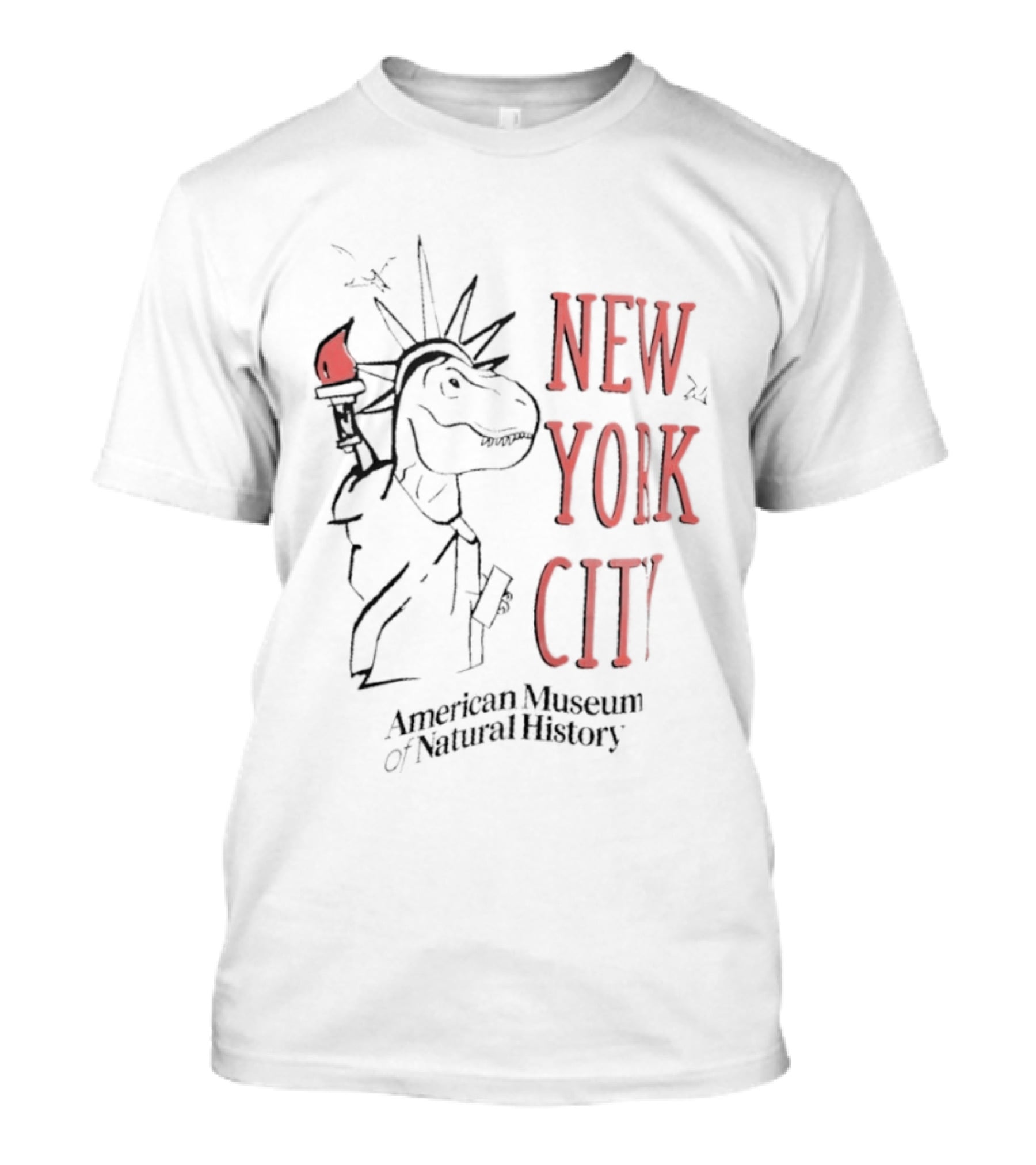 New Yoik City American Museum Of Natural History Dinosaur Statue T-Shirt
