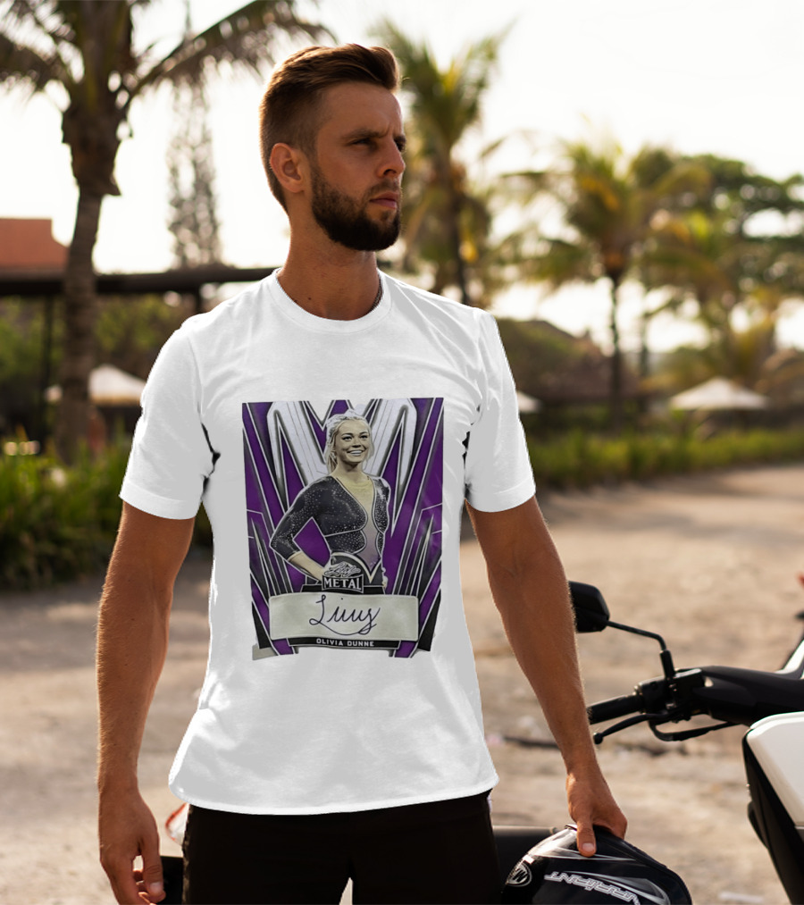 Leaf Metal Olivia Dunne Livvy Autograph Card T-Shirt