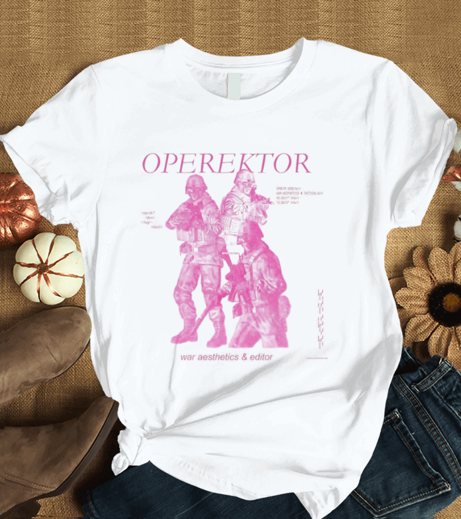 Operektor War Aesthetics Tactical Editor Time Signature Authored Narratives T-Shirt