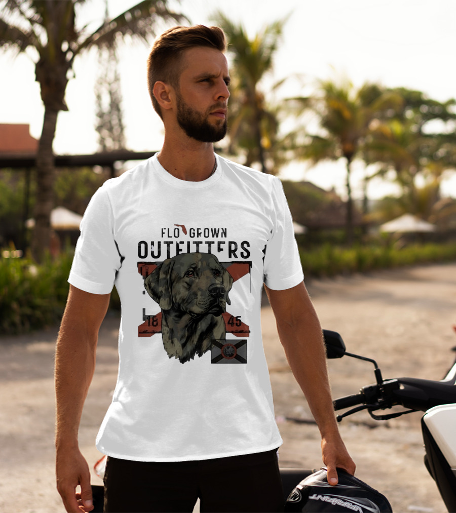 Flo Grown Outfitters Labrador Retriever Florida 1845 Seal T-Shirt
