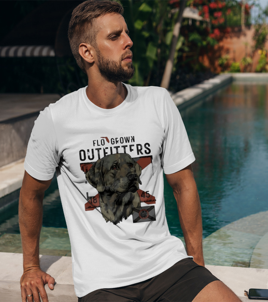 Flo Grown Outfitters Labrador Retriever Florida 1845 Seal T-Shirt