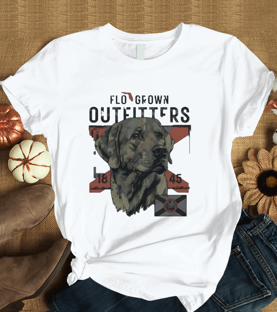 Flo Grown Outfitters Labrador Retriever Florida 1845 Seal T-Shirt