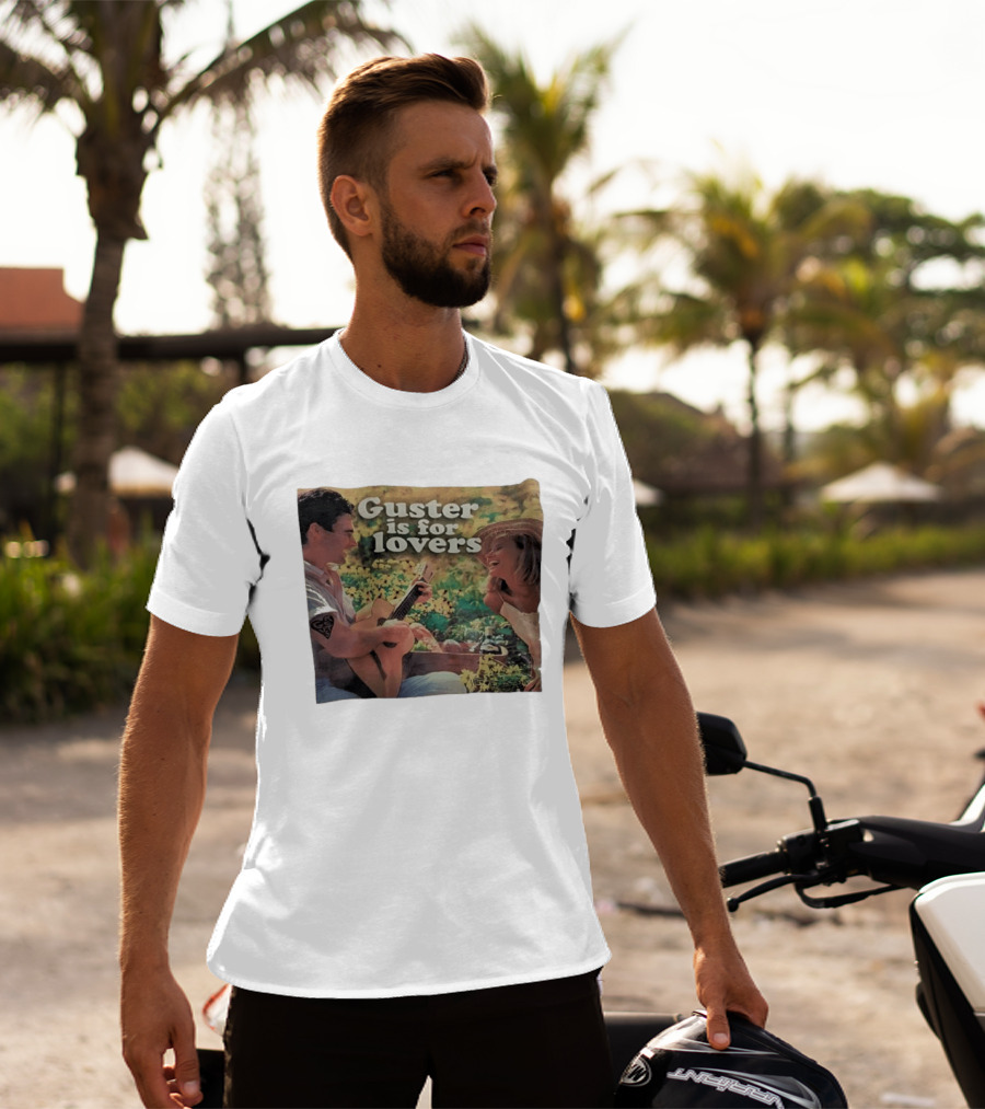 Guster Is For Lovers Romantic Picnic Scene With Guitar And Smiling Couple T-Shirt