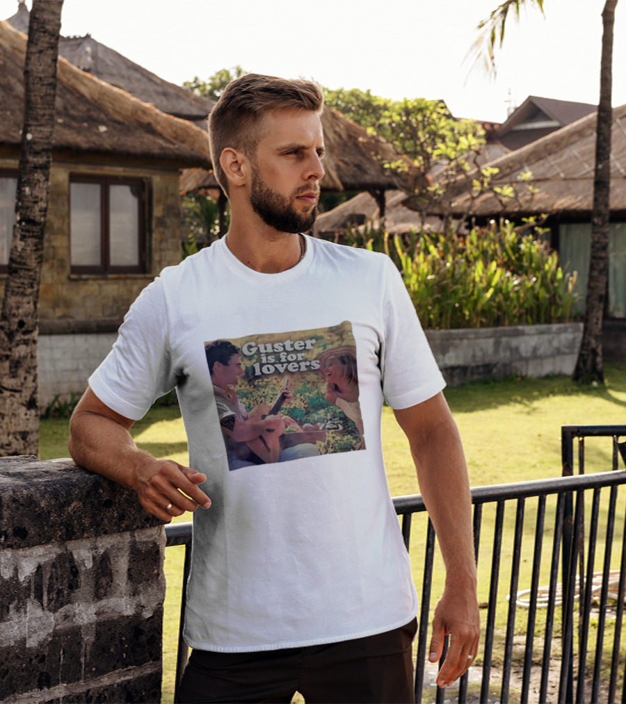 Guster Is For Lovers Romantic Picnic Scene With Guitar And Smiling Couple T-Shirt