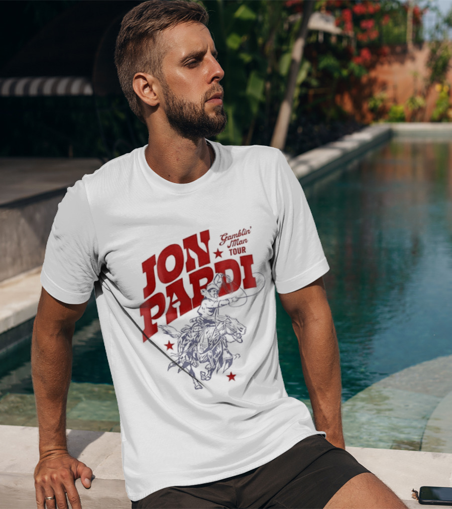 Jon Pardi Gamblin' Man Tour Cowboy Horse Country Music T-Shirt