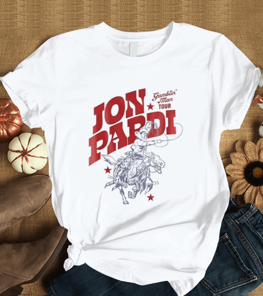 Jon Pardi Gamblin' Man Tour Cowboy Horse Country Music T-Shirt