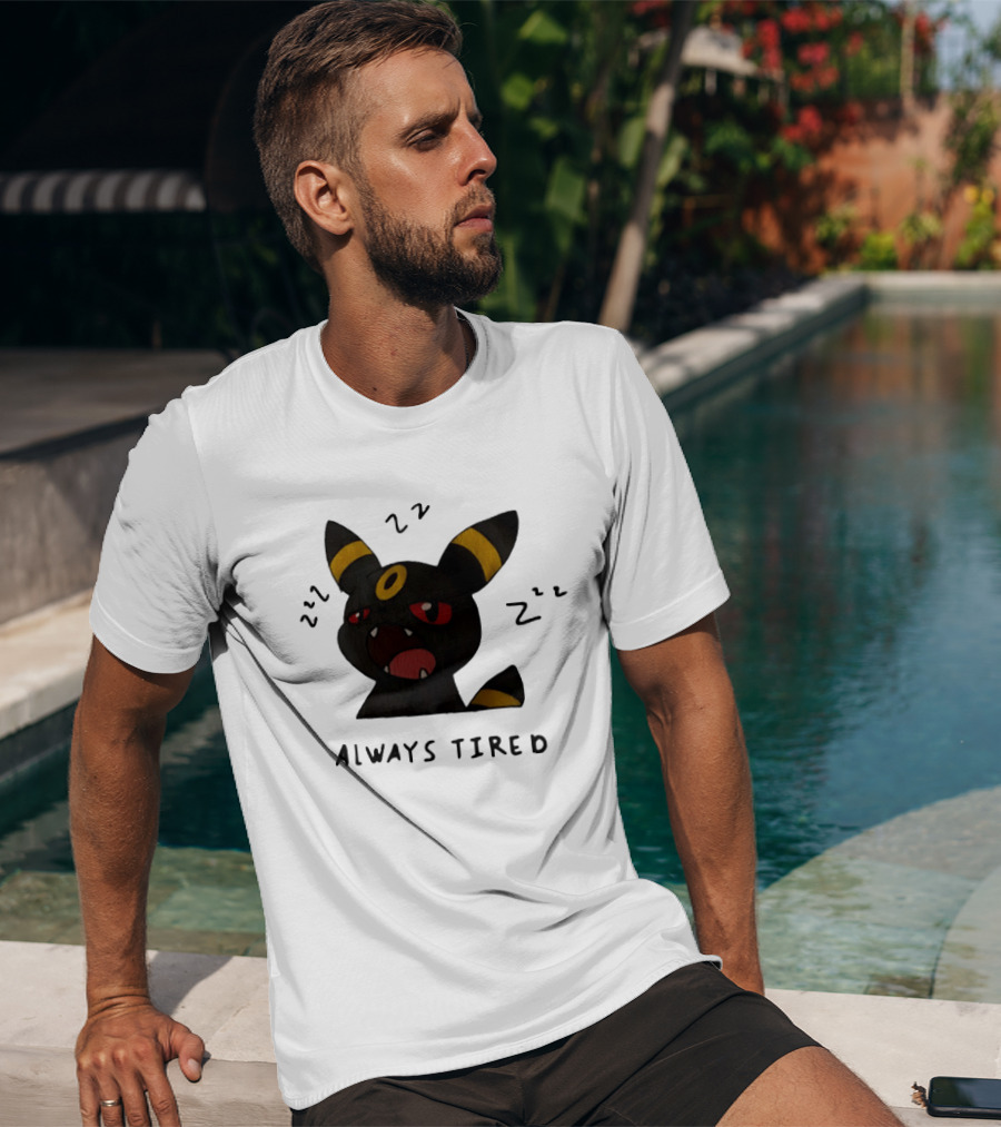 Umbreon Always Tired With ZZZs And Open Mouth Pokémon T-Shirt