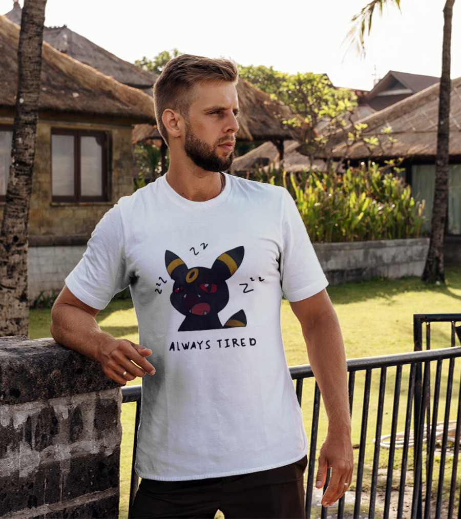 Umbreon Always Tired With ZZZs And Open Mouth Pokémon T-Shirt