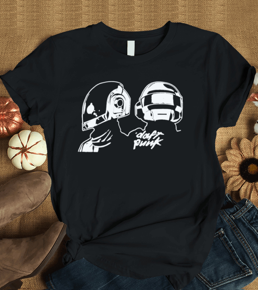 Daft Punk Helmet Duo Electronic Music Guy Manuel De Homem Christo T-Shirt