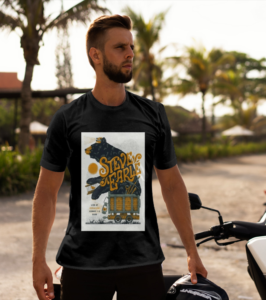 Steve Earle Pickathon Live August 1 2 2026 Event Bear T-Shirt