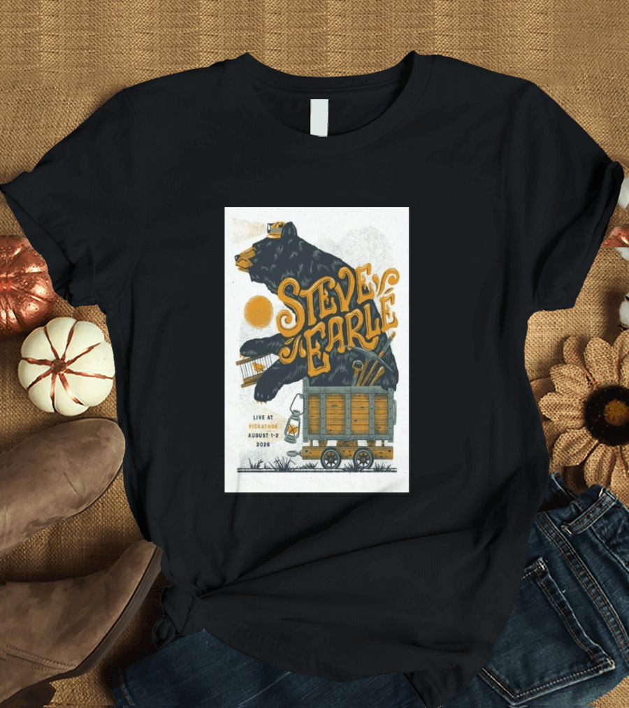 Steve Earle Pickathon Live August 1 2 2026 Event Bear T-Shirt