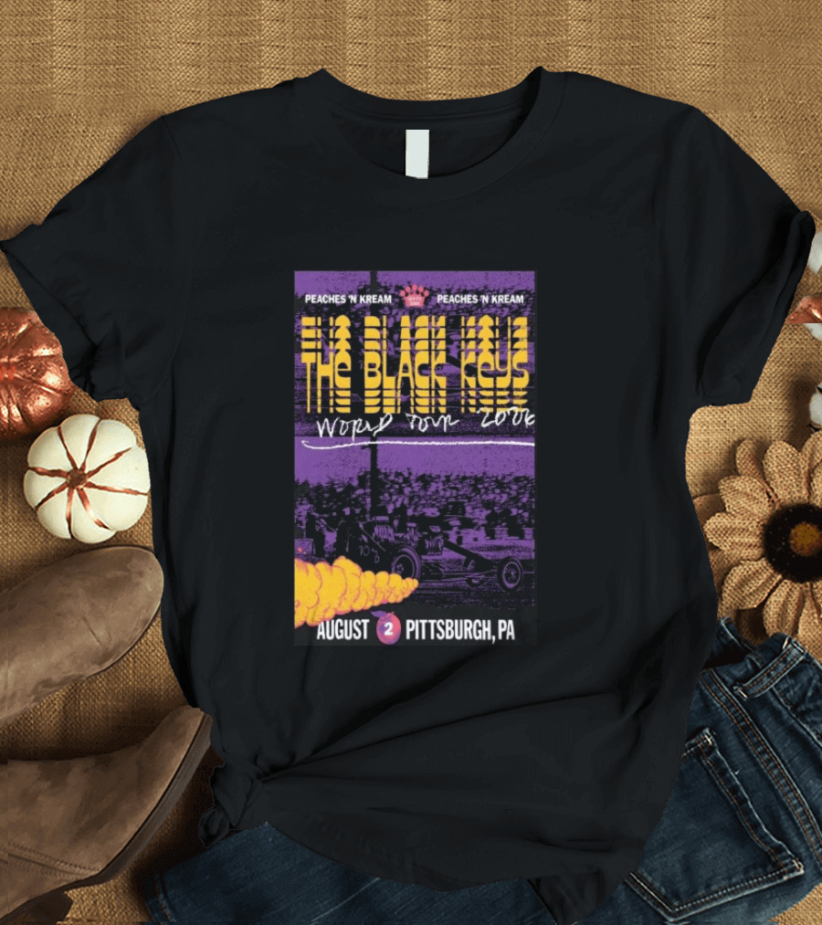 The Black Keys World Tour 2026 Peaches 'N Kream August Pittsburgh PA T-Shirt