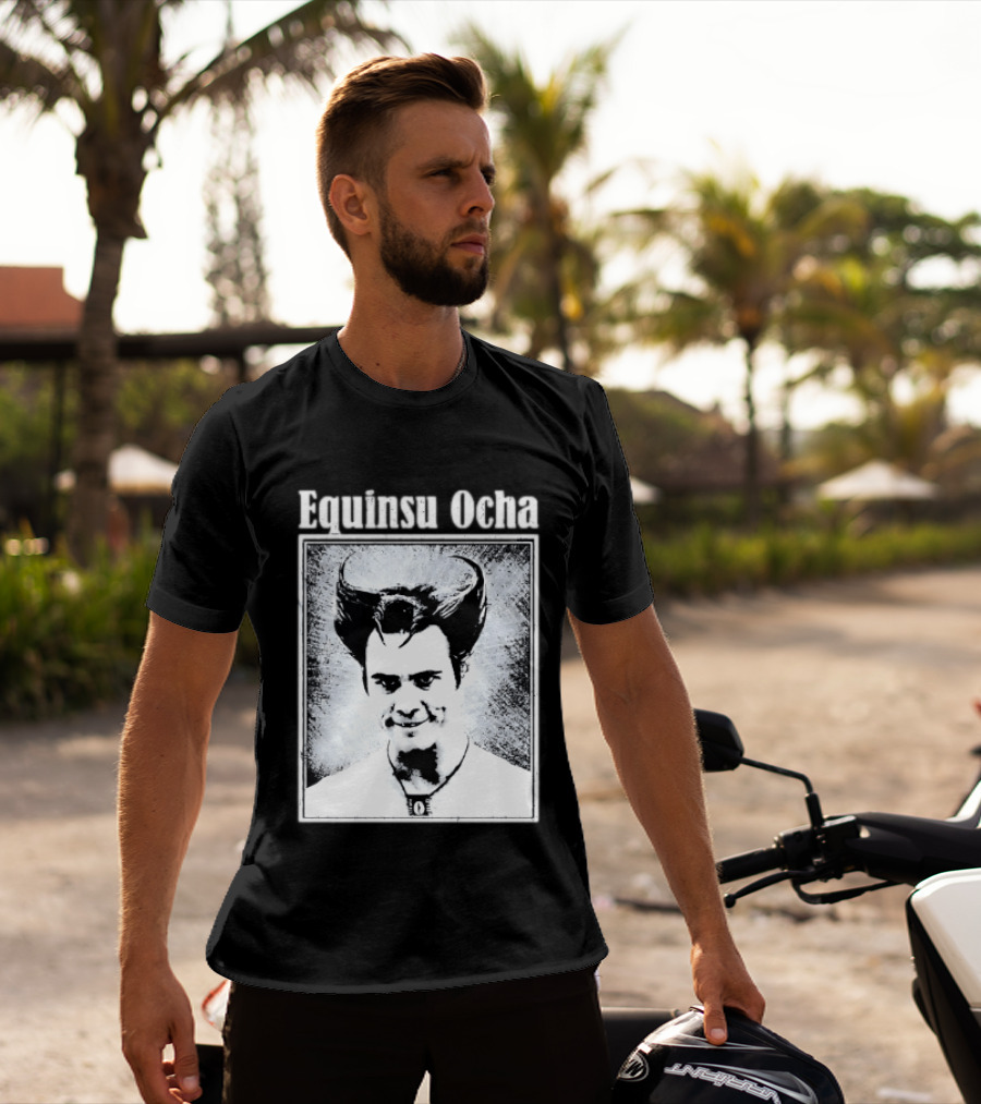 Jim Carrey Equinsu Ocha Ace Ventura Distressed Vintage Look T-Shirt