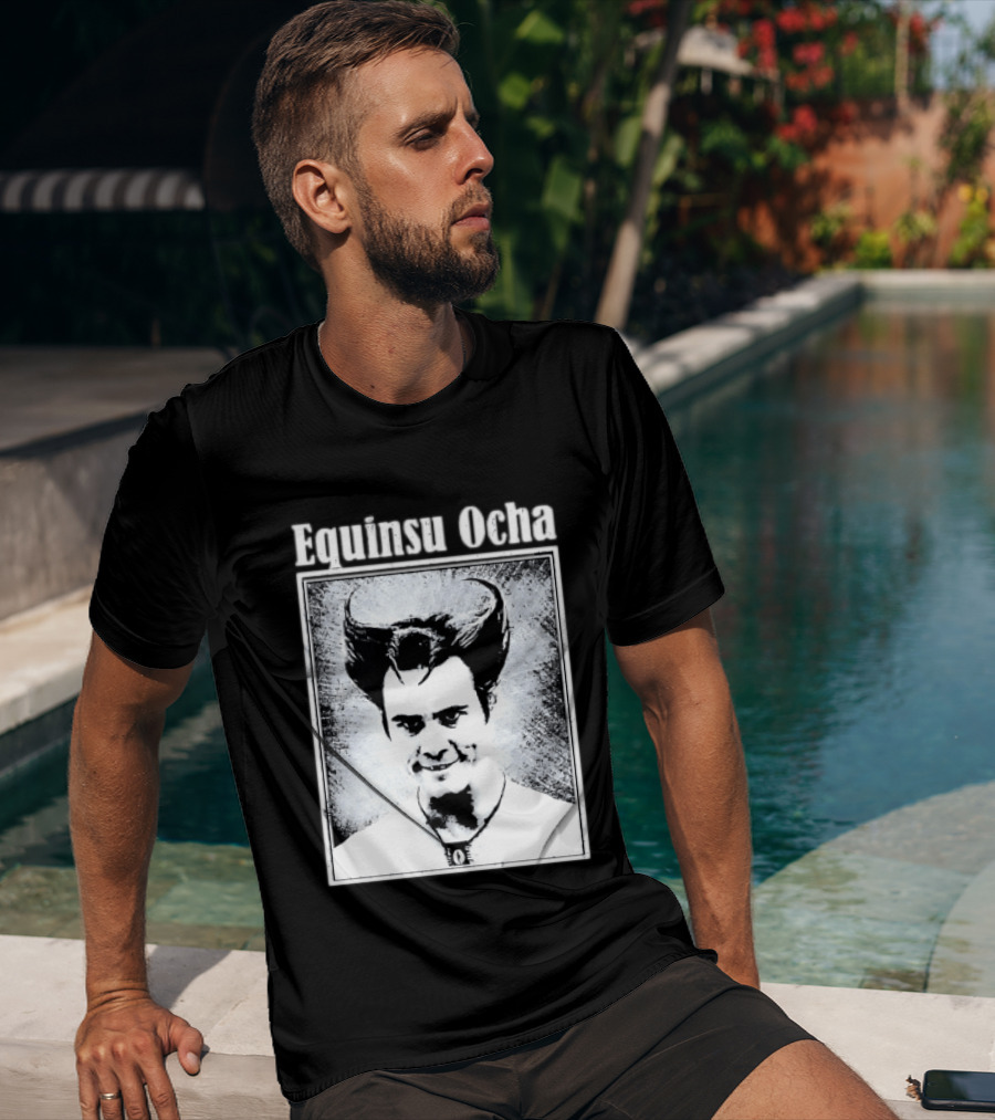 Jim Carrey Equinsu Ocha Ace Ventura Distressed Vintage Look T-Shirt