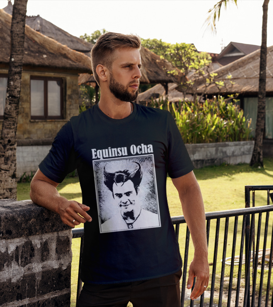 Jim Carrey Equinsu Ocha Ace Ventura Distressed Vintage Look T-Shirt