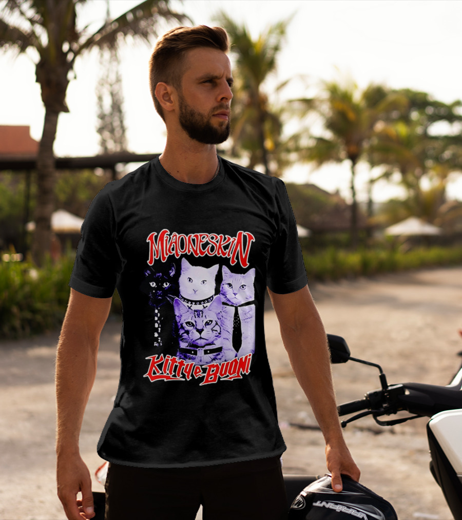 Miaoneskin Kitty E Buoni Maneskin Cats Band T-Shirt