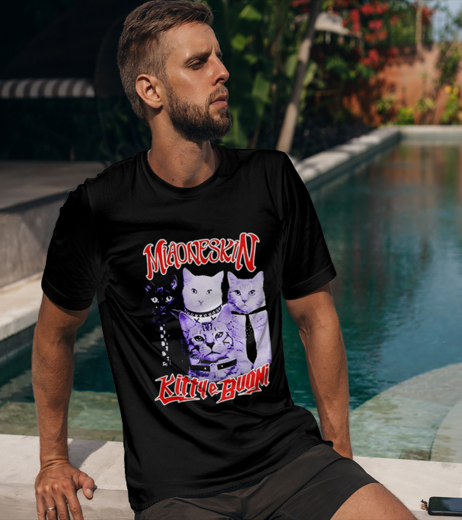 Miaoneskin Kitty E Buoni Maneskin Cats Band T-Shirt