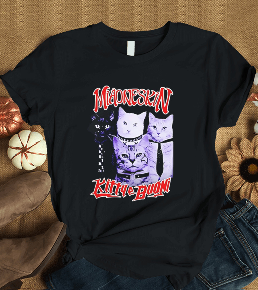 Miaoneskin Kitty E Buoni Maneskin Cats Band T-Shirt