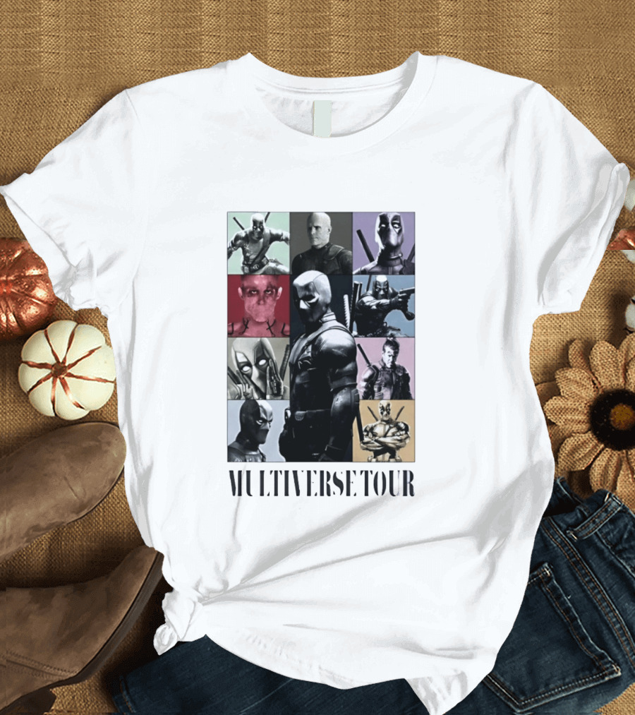 Deadpool Multiverse Tour Marvel Ryan Reynolds T-Shirt
