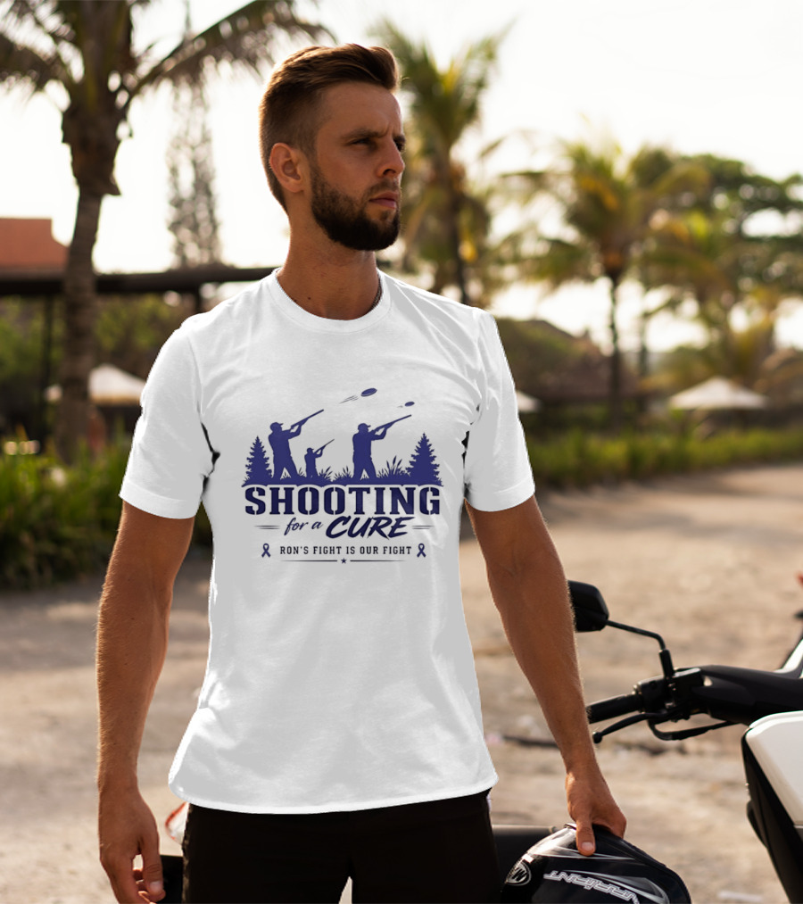 Shooting For A Cure Ron's Fight Is Our Fight Forest Hunter T-Shirt