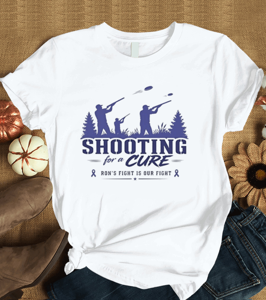 Shooting For A Cure Ron's Fight Is Our Fight Forest Hunter T-Shirt