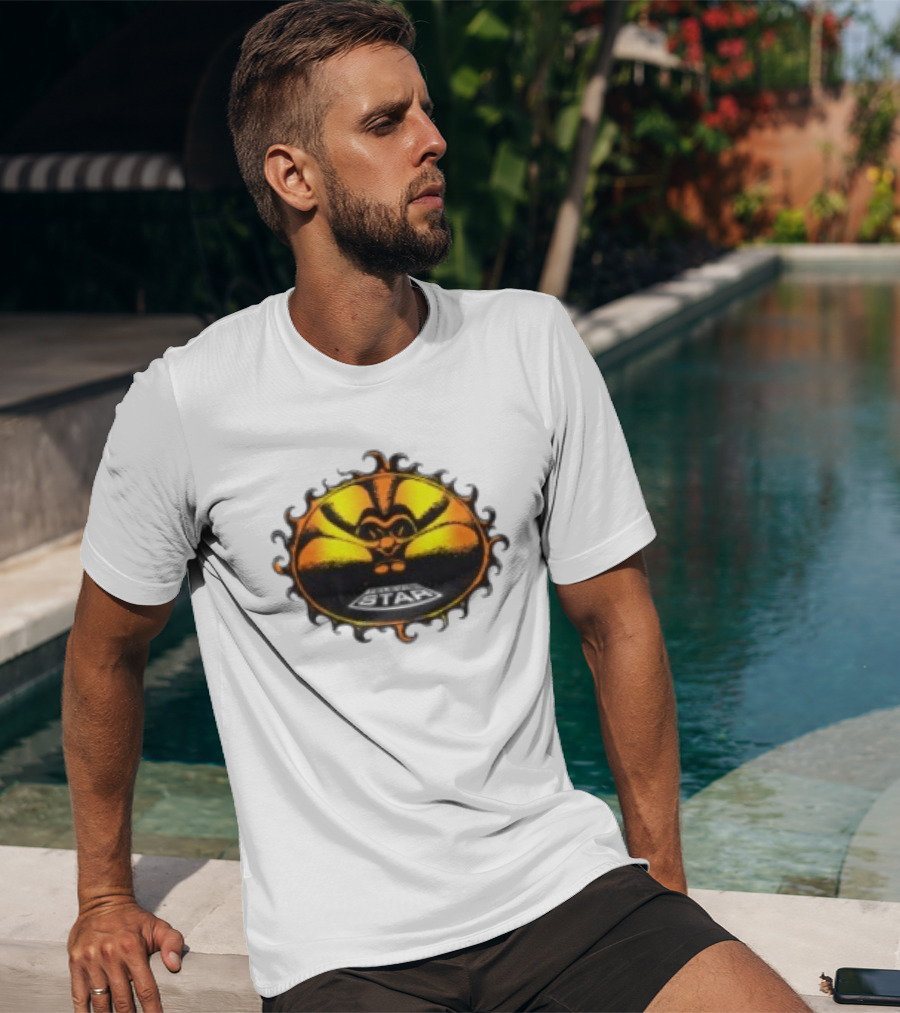 Televisi Star Catalog Store Heatwave Sun Logo White T-Shirt