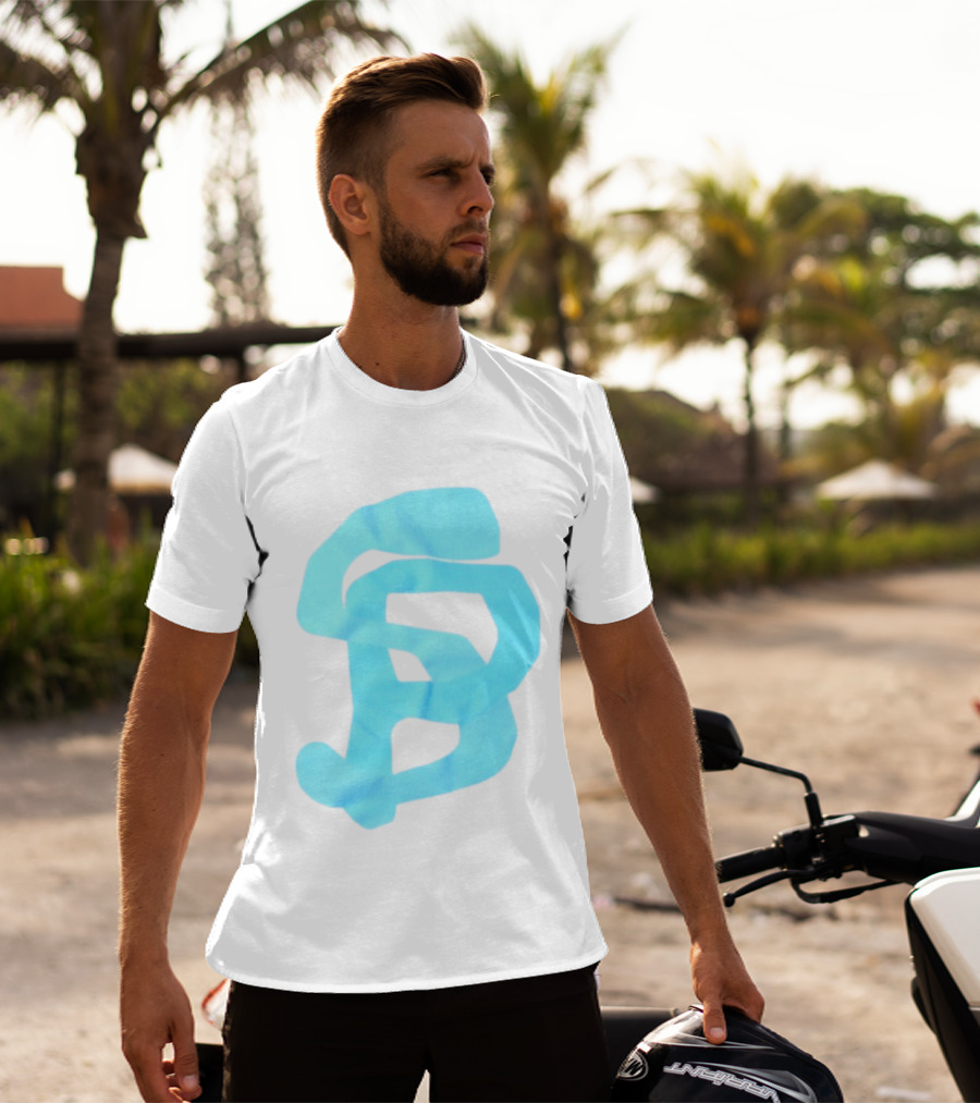 Wolee Store Classic Saintp Light Blue Monogram S P T-Shirt
