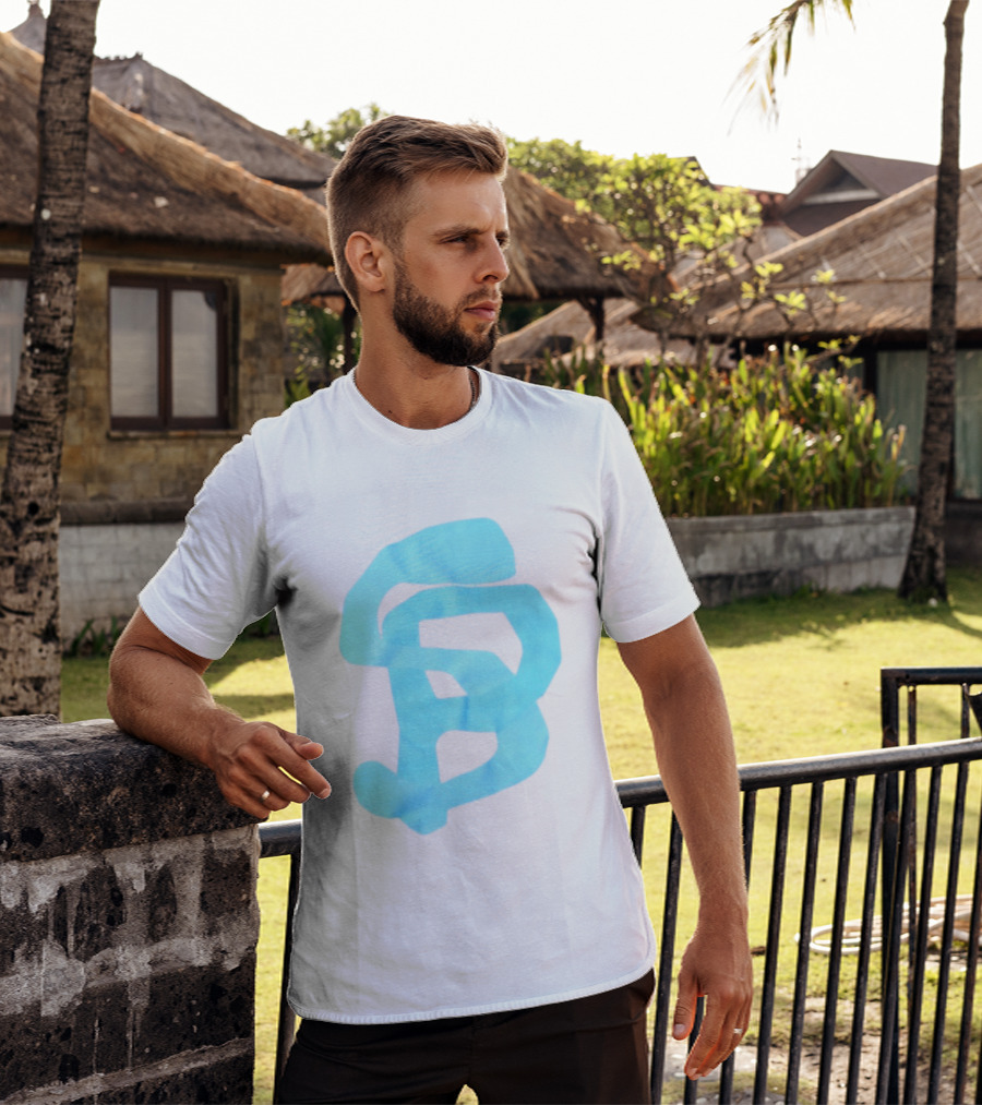 Wolee Store Classic Saintp Light Blue Monogram S P T-Shirt